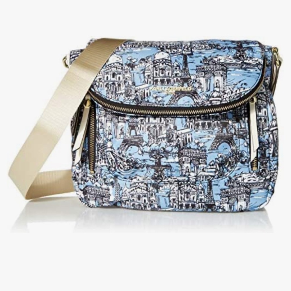 Karl Lagerfeld Paris Cara Flap Messenger Bag EUC
